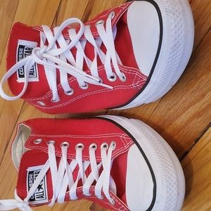 Converse Red All Stars Men's 9 Women's 11